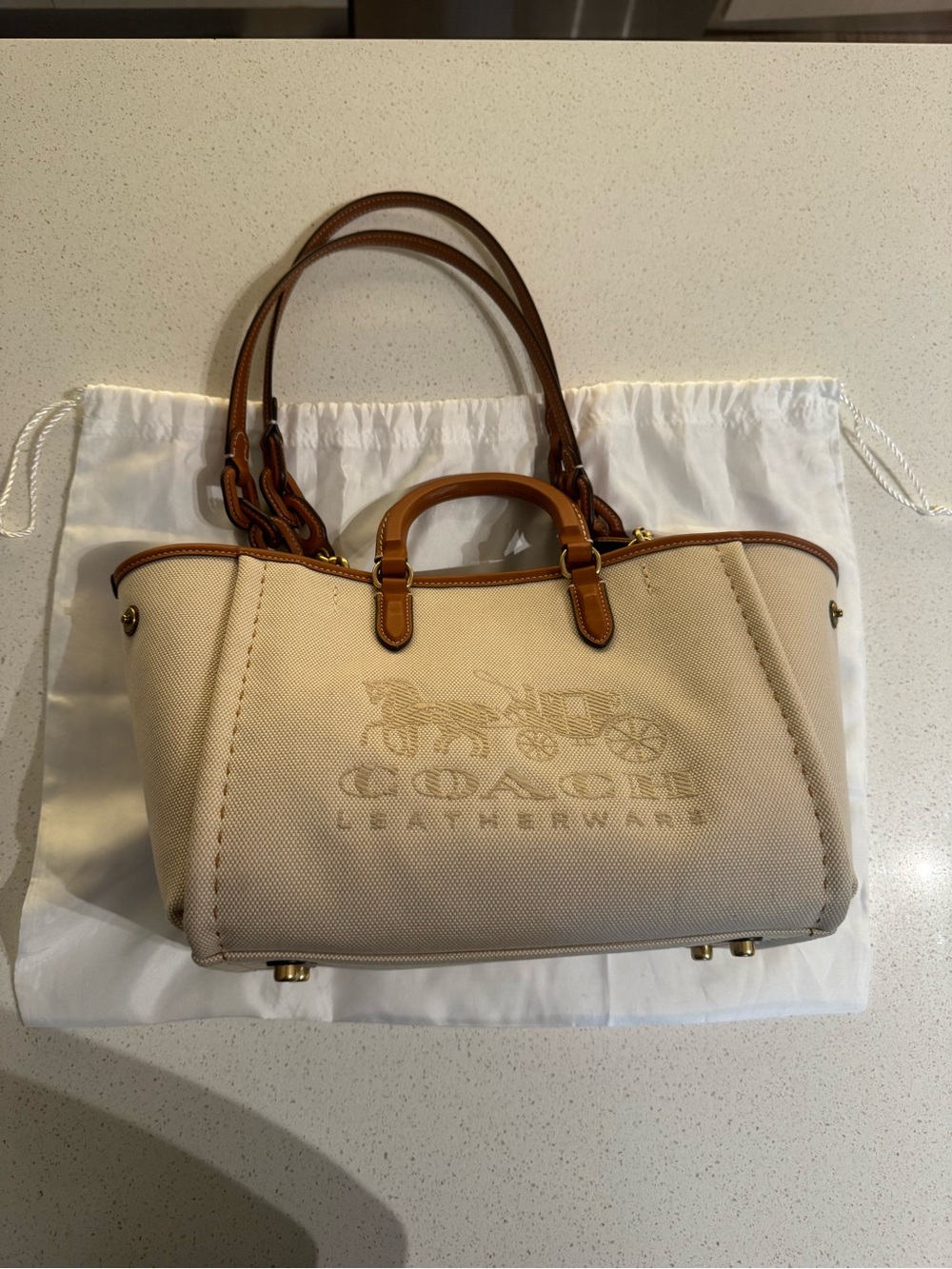Coach Reese 28 Tote in Ivory